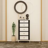  HAPPY FURNITURE , Tủ lưu trữ 5 ngăn kéo chân sắt - TAKO , THK_132, 64cm x 45cm x 120cm 