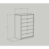  HAPPY FURNITURE , Tủ đựng đồ 6 ngăn kéo - CIRCLE , THK_084 , 76cm x 45cm x 110cm 