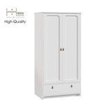  HAPPY FURNITURE , Tủ quần áo 2 cửa mở 1 ngăn kéo - NOMIA , TCM_037 , 90cm x 58cm x 180cm 