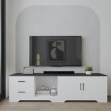  HAPPY FURNITURE , Kệ TV 2 cửa mở 2 ngăn kéo - SAFA , KTV_112 , 200cm x 45cm x 55cm DxRxC 
