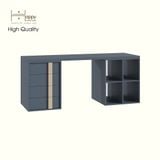  HAPPY FURNITURE , Bàn làm việc 4 ngăn kéo - SPACE, BAN_146 , 180cm x 59cm x 75cm DxRxC 