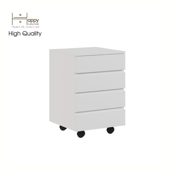  HAPPY FURNITURE , Tủ đựng đồ 4 ngăn kéo bánh xe xoay - OLA , THK_093 , 45cm x 45cm x 59cm 