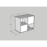  HAPPY FURNITURE , Tủ đựng hồ sơ 2 tầng - COMFEE , THK_014 , 80cm x 40cm x 66cm 