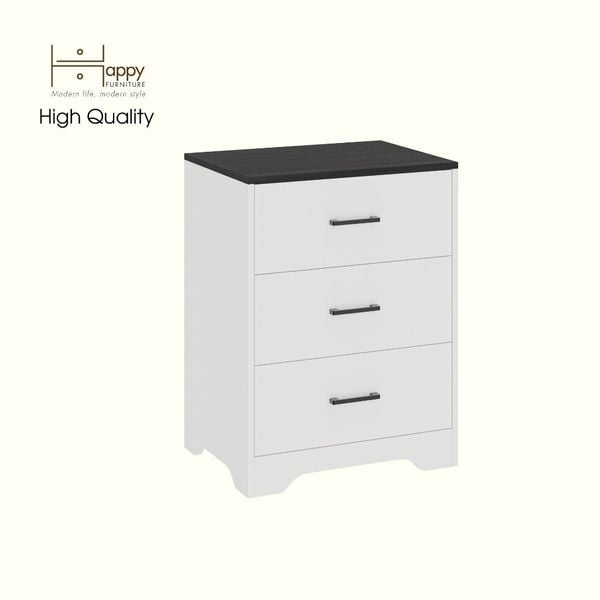  HAPPY FURNITURE , Tủ lưu trữ 3 ngăn kéo - SAFA , THK_328 , 60cm x 45cm x 80cm DxRxC 