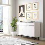 HAPPY FURNITURE , Tủ lưu trữ 3 cửa lùa chân sắt - LILY , TCL_016 , 150cm x 40cm x 90cm 