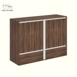  HAPPY FURNITURE , Tủ lưu trữ 4 cửa mở 2 ngăn kéo - ELIS , TCM_262 , 140cm x 45cm x 100cm DxRxC 