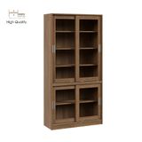  HAPPY FURNITURE , Tủ sách 4 cánh lùa - LUCA , TCL_012 , 90cm x 35cm x 180cm 