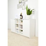  HAPPY FURNITURE , Tủ lưu trữ 2 cửa mở - CIRCLE , TCM_070 , 120cm x 34cm x 70cm 
