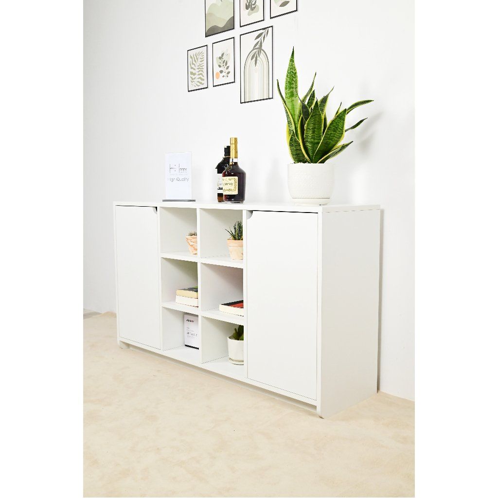  HAPPY FURNITURE , Tủ lưu trữ 2 cửa mở - CIRCLE , TCM_070 , 120cm x 34cm x 70cm 