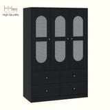  HAPPY FURNITURE , Tủ quần áo 4 ngăn kéo 3 cửa mở - MAY , TCM_247 , 120cm x 54cm x 180cm DxRxC 
