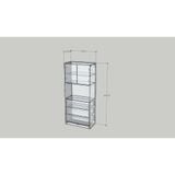  HAPPY FURNITURE , HEINEE - Kệ lưu trữ 2 cửa mở 3 ngăn kéo, TLT_038 , 70cm x 35cm x 160cm DxRxC, sản phẩm phổ thô 