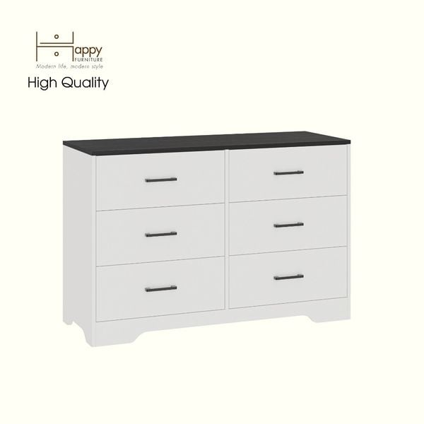  HAPPY FURNITURE , Tủ lưu trữ 6 ngăn kéo - SAFA , THK_325 , 120cm x 45cm x 80cm DxRxC 