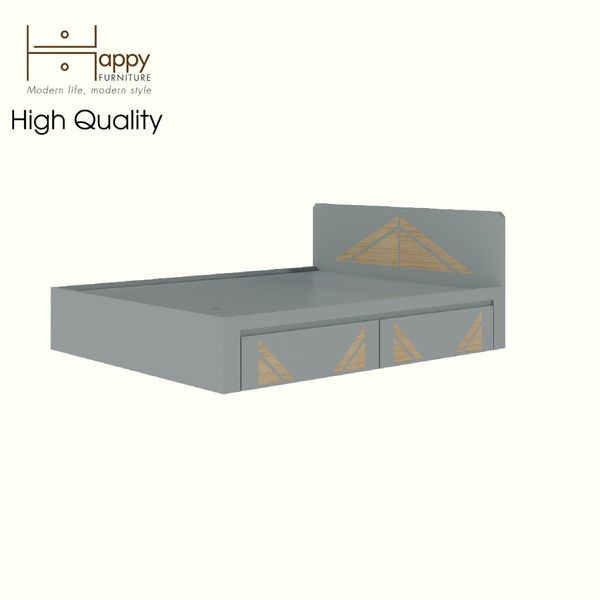  HAPPY FURNITURE , Giường ngủ 2 ngăn kéo - CHARIS , GNG_114 GNG_115 GNG_116 GNG_117 , 207x36cm , dài x cao 