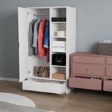  HAPPY FURNITURE , Tủ quần áo 1 cửa mở - CIRCLE , TCM_072 , 90cm x 56cm x 176cm 