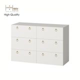  HAPPY FURNITURE , Tủ đựng đồ 6 ngăn kéo - WESLEY , THK_044 , 120cm x 45cm x 80cm 