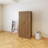  HAPPY FURNITURE , Tủ quần áo cửa mở 1 ngăn kéo - SALY , TCM_005 , 80cm x 48cm x 168cm 