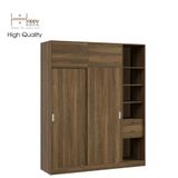  HAPPY FURNITURE , Tủ quần áo cửa lùa 1m8x2m2 - ELEGANT , TCL_006 , 180cm x 54cm x 220cm 