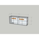  HAPPY FURNITURE , Tủ lưu trữ 4 cửa mở - SPACE, TCM_239 , 160cm x 40cm x 64cm DxRxC 