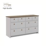  HAPPY FURNITURE , Tủ lưu trữ 8 ngăn kéo - NOMIA , THK_065 , 140cm x 45cm x 80cm 