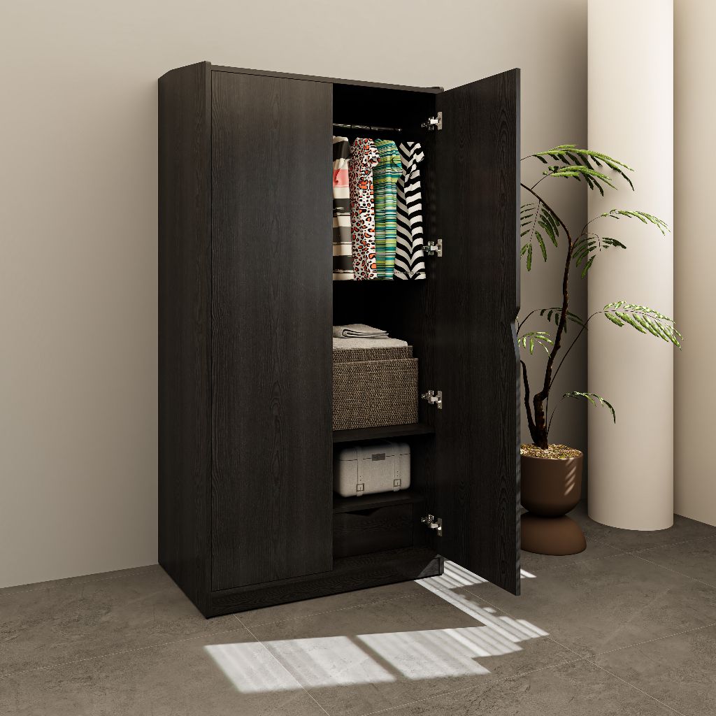  HAPPY FURNITURE , Tủ quần áo 2 cánh mở - WINNI , TCM_156 , 90cm x 54cm x 180cm 