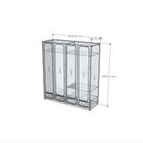  HAPPY FURNITURE , Tủ quần áo 4 cửa mở 4 ngăn kéo - NERIS , TCM_150 , 160cm x 54cm x 180cm 