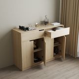  HAPPY FURNITURE , Tủ lưu trữ 2 ngăn kéo 4 cửa mở - ASO, TLT_071 , 140cm x 45cm x 100cm DxRxC 