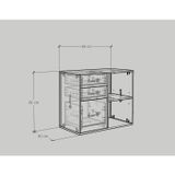  HAPPY FURNITURE , Tủ đựng hồ sơ 5 ngăn - COMFEE , THK_015 , 80cm x 40cm x 66cm 