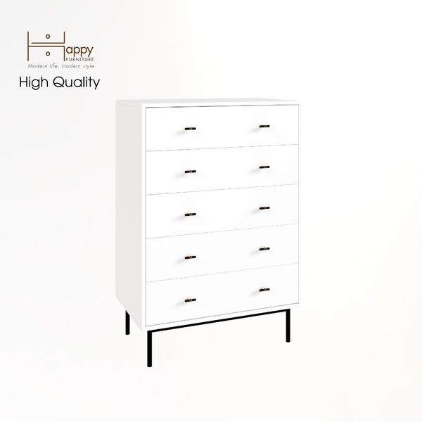  HAPPY FURNITURE , Tủ đựng đồ 5 ngăn chân sắt - BECKY , THK_031 , 80cm x 50cm x 118cm 