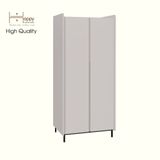  HAPPY FURNITURE , Tủ quần áo 2 cửa mở chân sắt - LAVIA , TCM_170 , 80cm x 59cm x 180cm 