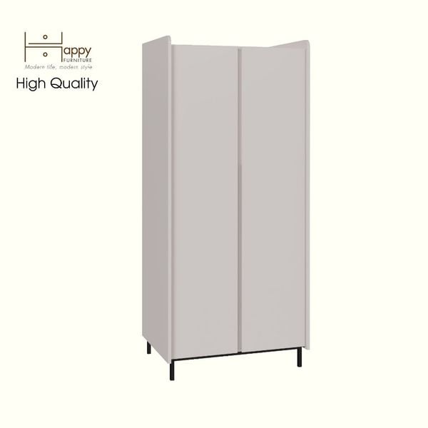  HAPPY FURNITURE , Tủ quần áo 2 cửa mở chân sắt - LAVIA , TCM_170 , 80cm x 59cm x 180cm 