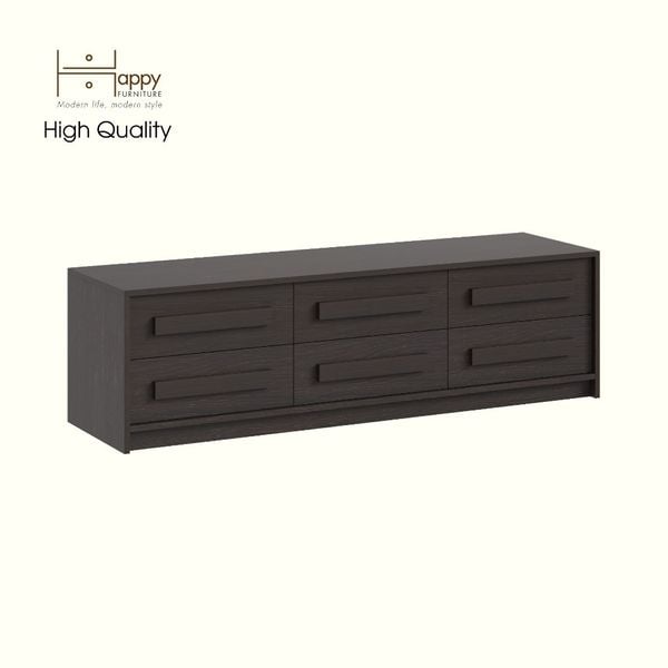  HAPPY FURNITURE , Tủ lưu trữ 6 ngăn kéo - RUBEL, THK_259, 160cm x 45cm x 46cm DxRxC 