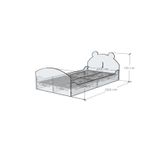  HAPPY FURNITURE , Giường ngủ cho trẻ em - KID , GNG_162 , GNG_163 , 203cm x 20cm 