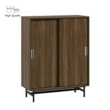  HAPPY FURNITURE , Tủ lưu trữ 2 cánh lùa chân sắt - LUCA , TCL_017 , 86cm x 36cm x 110cm 