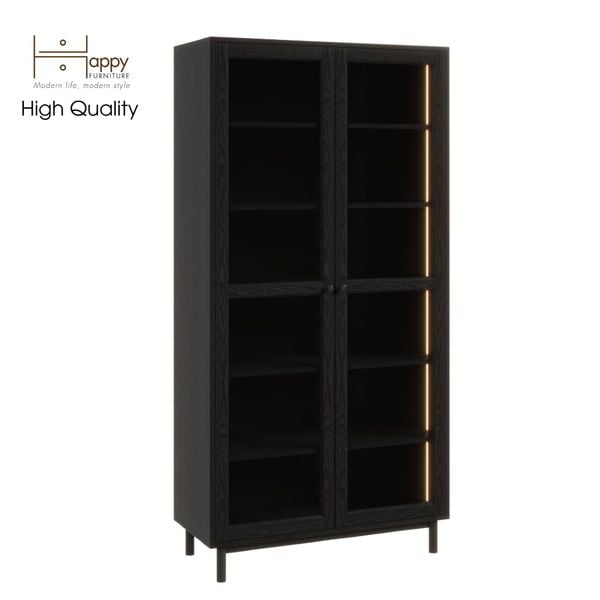 Kệ sách CATY 6 tầng cửa kính màu sồi