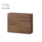  HAPPY FURNITURE , Tủ đựng đồ 3 ngăn kéo 3 ngăn cửa mở - WESLEY , TCM_017 , 90cm x 30cm x 70cm 