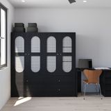  HAPPY FURNITURE , Tủ quần áo 4 cửa mở 4 ngăn kéo - MAY , TCM_250 , 180cm x 54cm x 180cm DxRxC 