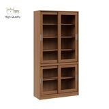  HAPPY FURNITURE , Tủ sách 4 cánh lùa - LUCA , TCL_012 , 90cm x 35cm x 180cm 