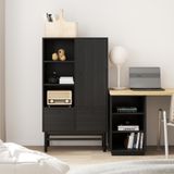  HAPPY FURNITURE , Kệ sách 2 ngăn kéo 1 cửa mở chân sắt -  CATY , KSA_024 , 80cm x 39cm x 140cm 