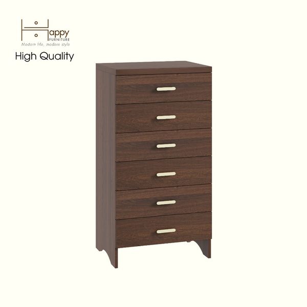  HAPPY FURNITURE , Tủ lưu trữ 6 ngăn kéo - CHEVY, THK_264 , 60cm x 45cm x 115cm DxRxC 