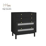  HAPPY FURNITURE , Tủ đựng đồ 4 ngăn kéo chân sắt - ROTAN , THK_126 , 60x40x66cm 