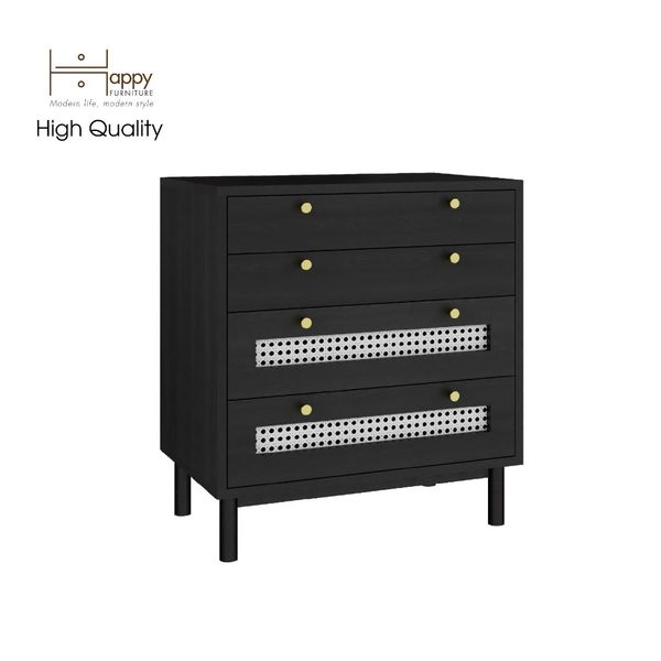  HAPPY FURNITURE , Tủ đựng đồ 4 ngăn kéo chân sắt - ROTAN , THK_126 , 60x40x66cm 