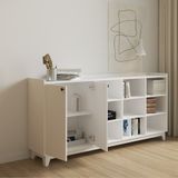  HAPPY FURNITURE , Tủ lưu trữ 2 cửa mở 9 ngăn - KINA , TCM_041 , 200cm x 40cm x 96cm 