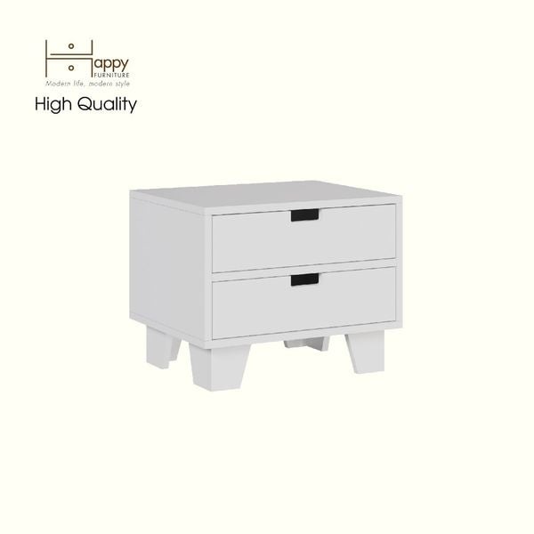  HAPPY FURNITURE , ALVA - Táp đầu giường 2 ngăn kéo , THK_226 , 50cm x 40cm x 40cm DxRxC 