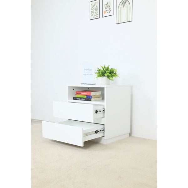  HAPPY FURNITURE , Táp đầu giường 3 ngăn - MACRO , THK_037 , 50cm x 40cm x 52cm 