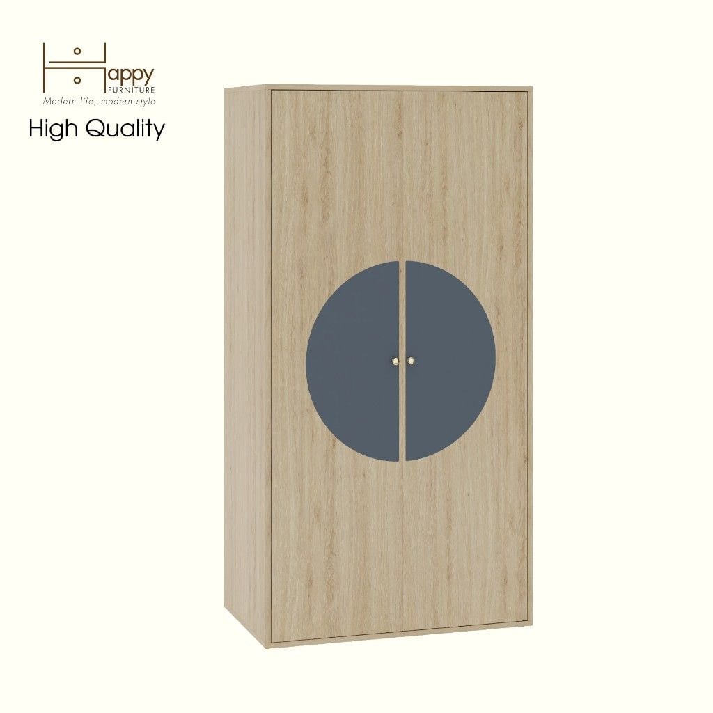  HAPPY FURNITURE , Tủ quần áo 2 cửa mở - BANA , TCM_128 , 90cm x 56cm x 176cm 