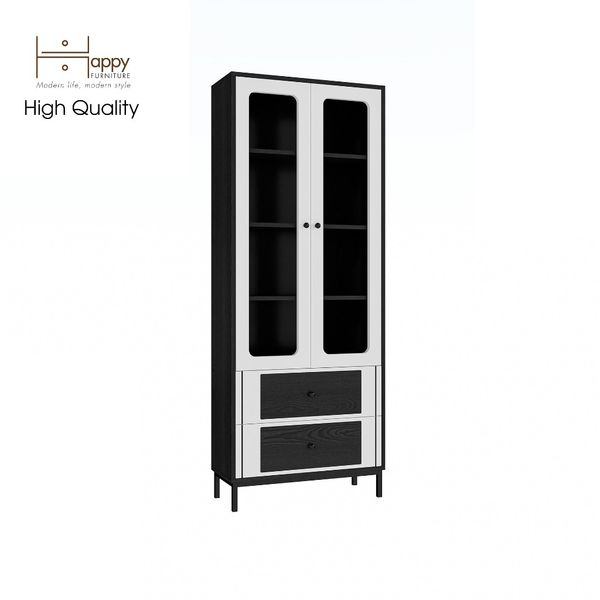  HAPPY FURNITURE , Tủ lưu trữ 2 cửa mở chân sắt - TAKO , TCM_142 , 70cm x 30cm x 180cm 