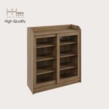  HAPPY FURNITURE , Tủ đựng đồ 2 cánh cửa kính - RUNI , TCL_001 , 105cm x 37cm x 116cm 