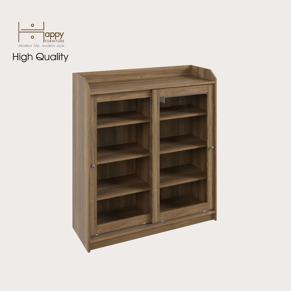  HAPPY FURNITURE , Tủ đựng đồ 2 cánh cửa kính - RUNI , TCL_001 , 105cm x 37cm x 116cm 