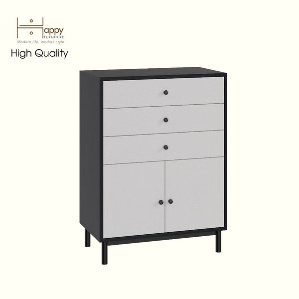 HAPPY FURNITURE , Tủ lưu trữ 3 ngăn kéo 2 cánh mở- LIVIK, TLT_055 , 70cm x 40cm x 95cm DxRxC 