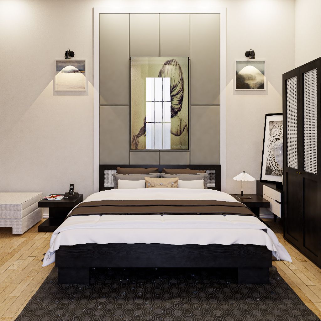  HAPPY FURNITURE , Giường ngủ lưới mây - ROTAN , GNG_122 GNG_123 GNG_124 GNG_125 , 205cm x 36cm 